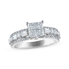 Thumbnail Image 1 of Princess-Cut Diamond Quad Engagement Ring 1-1/2 ct tw 14K White Gold