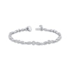 Thumbnail Image 0 of Threads of Love Diamond Twist Oval Link Bracelet 1/2 ct tw 10K White Gold 7"