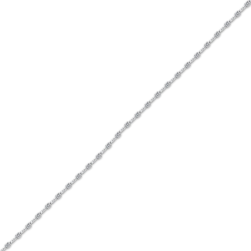 Threads of Love Diamond Station Bracelet 1 ct tw 10K White Gold 7"