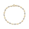 Thumbnail Image 0 of Multi-Diamond Alternating Marquise Link Bracelet 1/2 ct tw 10K Yellow Gold 7"