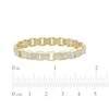 Thumbnail Image 3 of Men's Diamond Multi-Row Link Bracelet 1 ct tw 10K Yellow Gold 8.5"