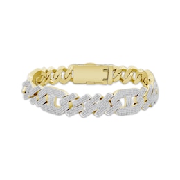 Men's Diamond Chain Link Bracelet 4-1/2 ct tw 10K Yellow Gold 8.5&quot;