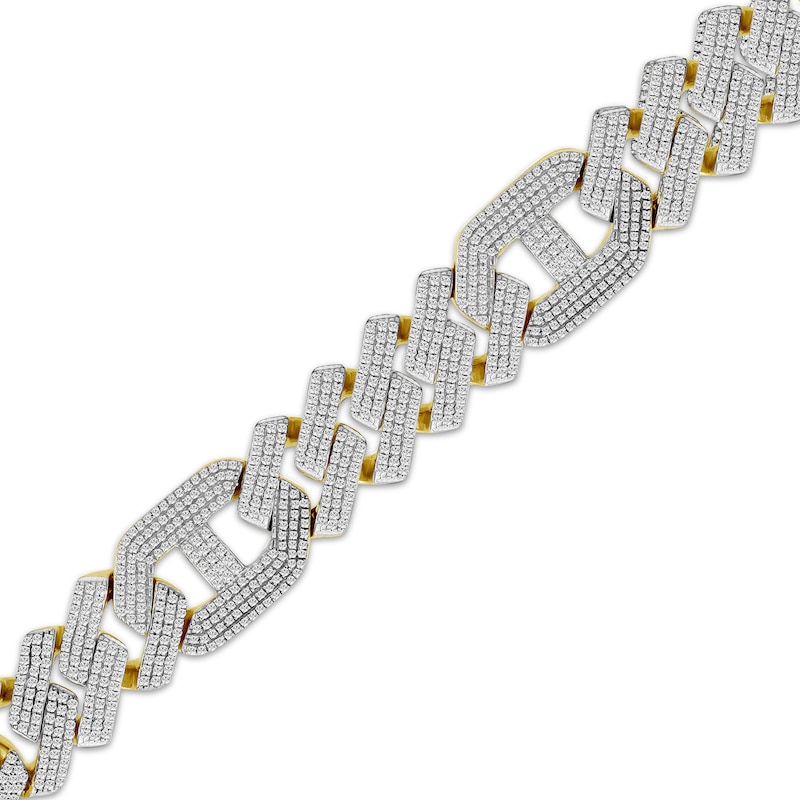 Men's Diamond Chain Link Bracelet 4-1/2 ct tw 10K Yellow Gold 8.5"