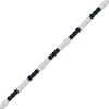 Thumbnail Image 2 of Black & White Diamond Alternating Trios Bracelet 2 ct tw 10K White Gold 7.25&quot;