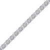 Thumbnail Image 1 of Multi-Diamond Link Bracelet 1/2 ct tw Sterling Silver 7"