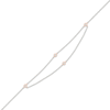 Thumbnail Image 1 of Diamond Double-Strand Anklet 1/20 ct tw Sterling Silver & 10K Rose Gold 10"