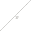 Thumbnail Image 1 of Diamond Butterfly Dangle Anklet 1/20 ct tw Sterling Silver 10"