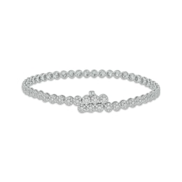 Multi-Diamond Tennis Bracelet 1-1/2 ct tw 10K White Gold 7&quot;