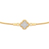 Thumbnail Image 2 of Multi-Diamond Clover Bolo Bracelet 1/4 ct tw 10K Yellow Gold