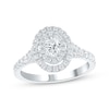 Thumbnail Image 0 of Lab-Grown Diamonds by KAY Oval-Cut Double Halo Engagement Ring 1 ct tw 14K White Gold