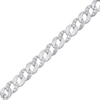 Thumbnail Image 1 of Diamond Alternating Curb Chain Bracelet 1 ct tw 10K White Gold 7.25