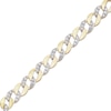 Thumbnail Image 2 of Diamond Alternating Curb Chain Bracelet 1 ct tw 10K Yellow Gold 7.25&quot;