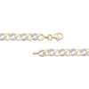 Thumbnail Image 3 of Diamond Alternating Curb Chain Bracelet 1 ct tw 10K Yellow Gold 7.25&quot;