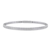 Thumbnail Image 0 of Diamond Two-Row Flex Bangle Bracelet 1 ct tw Sterling Silver