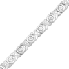 Thumbnail Image 2 of Diamond XO Link Bracelet 1/10 ct tw Sterling Silver 7.5&quot;