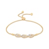 Thumbnail Image 1 of Diamond Triple Teardrop Bolo Bracelet 1/2 ct tw 10K Yellow Gold