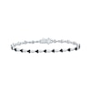 Thumbnail Image 0 of Black Diamond Trios Bracelet 1 ct tw 10K White Gold 7"