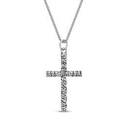 Cross Necklace Stainless Steel 24&quot;