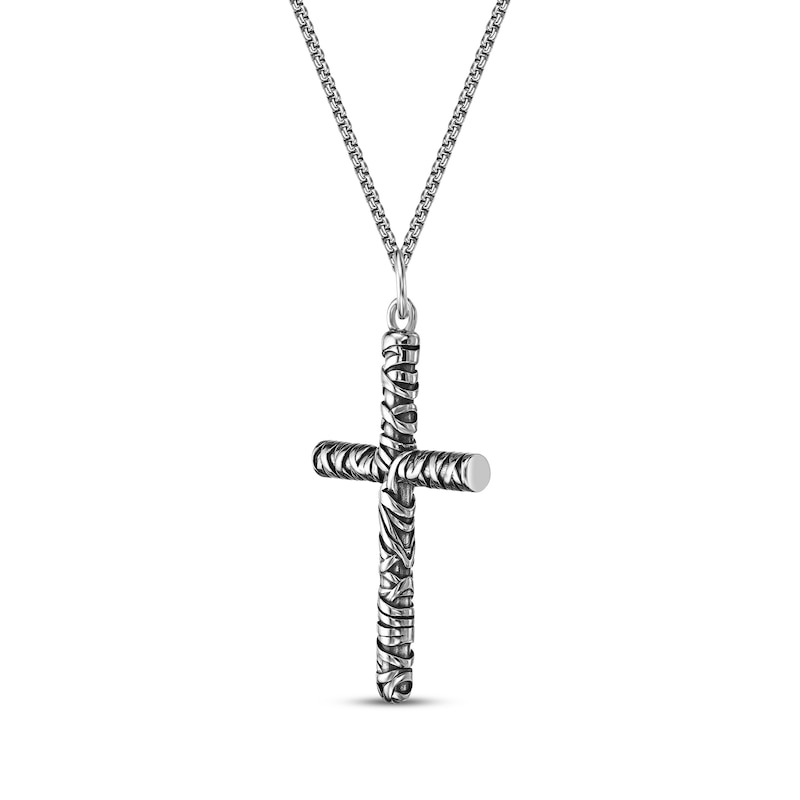 Main Image 2 of Cross Necklace Stainless Steel 24&quot;