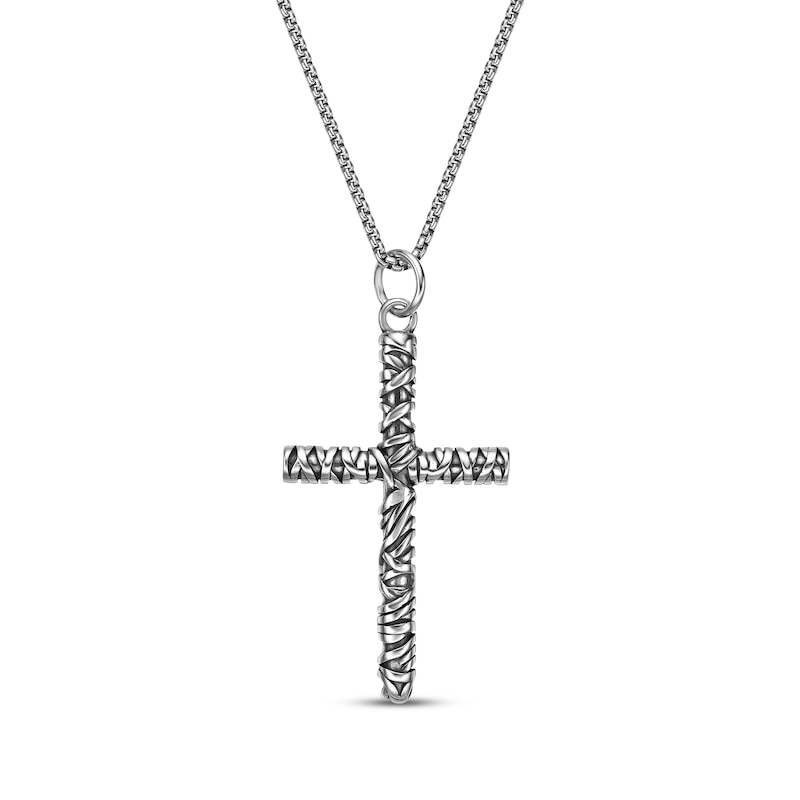 Main Image 3 of Cross Necklace Stainless Steel 24&quot;