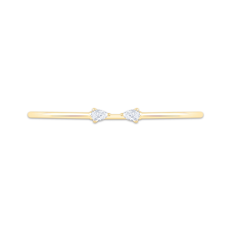 Main Image 3 of Lab-Grown Diamonds by KAY Pear-Shaped Open Flex Cuff Bracelet 1/2 ct tw 10K Yellow Gold