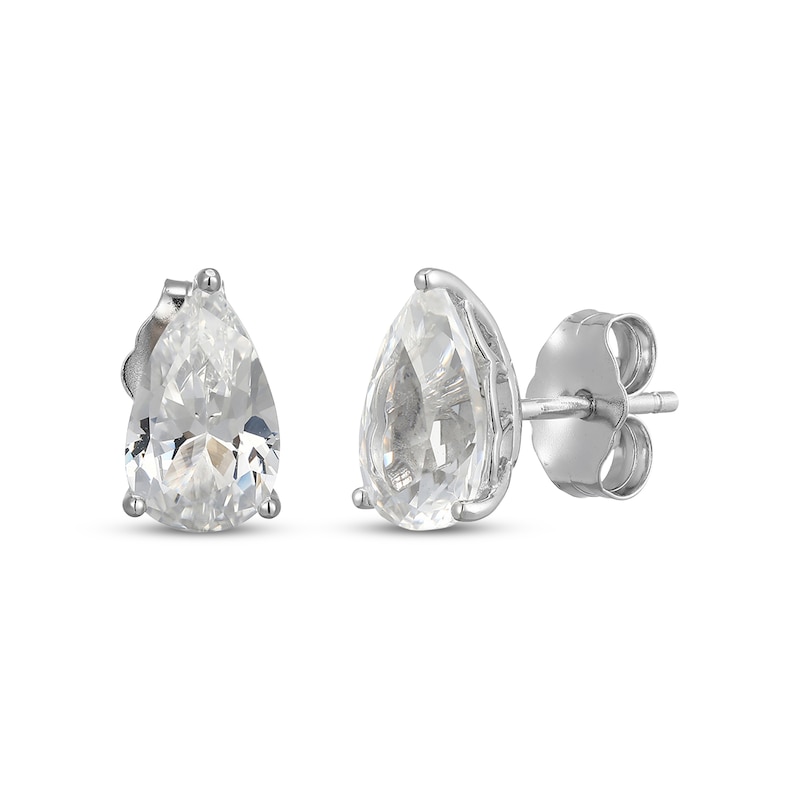 Main Image 3 of Pear-Shaped White Lab-Created Sapphire Gift Set Sterling Silver