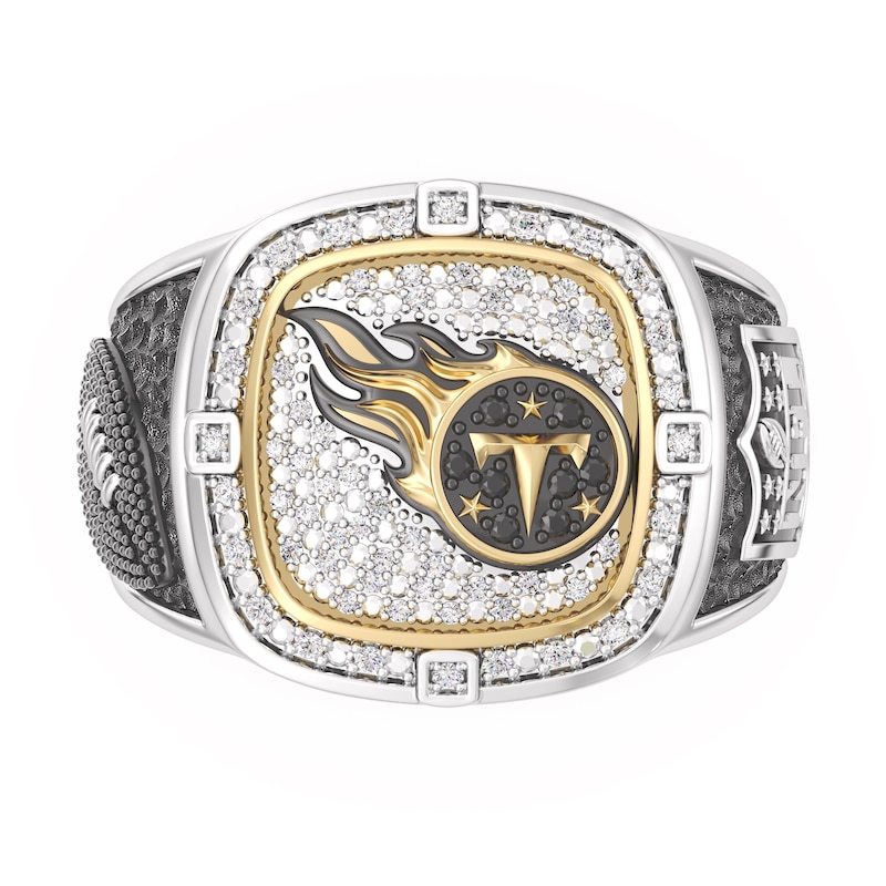 Main Image 1 of True Fans Tennessee Titans Championship Ring Sterling Silver & 10K Yellow Gold Ring