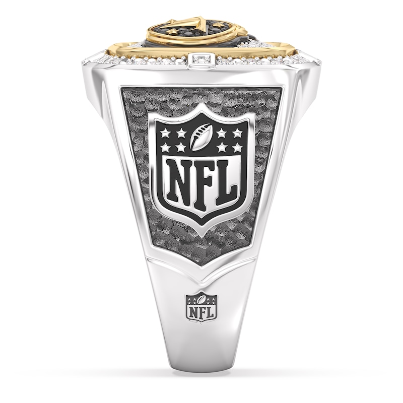 Main Image 4 of True Fans Tennessee Titans Championship Ring Sterling Silver & 10K Yellow Gold Ring