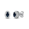 Thumbnail Image 1 of Blue Sapphire & Diamond Earrings 1/10 ct tw 10K White Gold