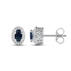 Thumbnail Image 3 of Blue Sapphire & Diamond Earrings 1/10 ct tw 10K White Gold