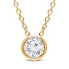 Thumbnail Image 1 of Lab-Grown Diamonds by KAY Round-Cut Bezel-Set Solitaire Necklace 1/3 ct tw 14K Yellow Gold (F/SI2) 18&quot;