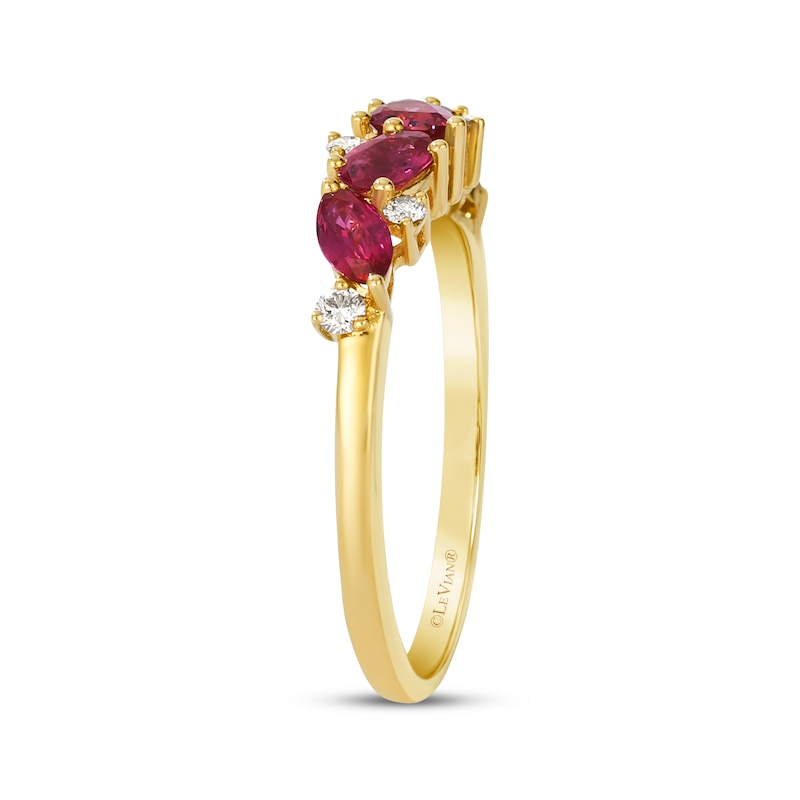 Main Image 2 of Le Vian Ruby Ring 1/10 ct tw Diamonds 14K Honey Gold®