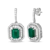 Thumbnail Image 1 of Le Vian Vault Emerald-Cut Emerald Dangle Earrings 1-1/5 ct tw Diamonds Platinum