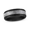 Thumbnail Image 1 of Now + Forever Men's Wedding Band Crystallized Titanium & Black Ion-Plated Tungsten Carbide 8mm