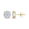 Thumbnail Image 1 of Multi-Diamond Circle Stud Earrings 1 ct tw 10K Yellow Gold