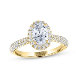 THE LEO Legacy Lab-Grown Diamond Oval-Cut Engagement Ring 1-1/2 ct tw 14K Yellow Gold