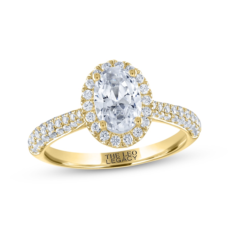 Main Image 1 of THE LEO Legacy Lab-Grown Diamond Oval-Cut Engagement Ring 1-1/2 ct tw 14K Yellow Gold