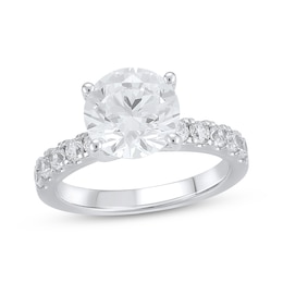 Now + Forever Lab-Grown Diamonds Round-Cut Engagement Ring 3-1/2 ct tw 14K White Gold