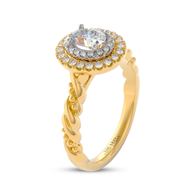 Main Image 2 of THE LEO First Light Diamond Oval-Cut Engagement Ring 3/4 ct tw 14K Two-Tone Gold