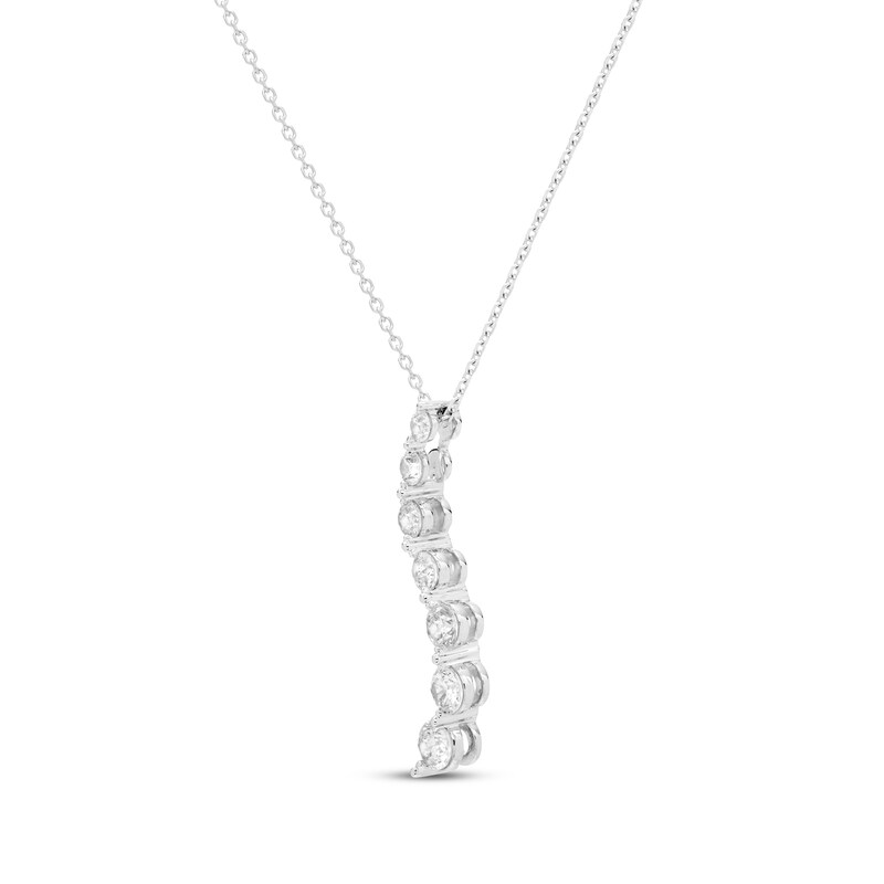 Diamond Journey Necklace 1/2 ct tw 10K White Gold 18