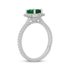 Thumbnail Image 5 of Neil Lane Emerald-Cut Natural Emerald & Diamond Engagement Ring 1/2 ct tw 14K White Gold