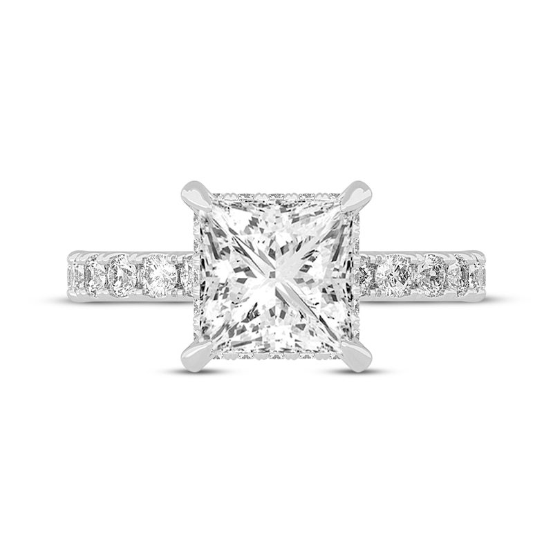 Lab-Grown Diamonds by KAY Princess-Cut Engagement Ring 3-7/8 ct tw 14K White Gold