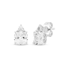 Thumbnail Image 1 of Cushion-Cut White Lab-Created Sapphire Stud Earrings Sterling Silver