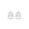 Thumbnail Image 2 of Cushion-Cut White Lab-Created Sapphire Stud Earrings Sterling Silver