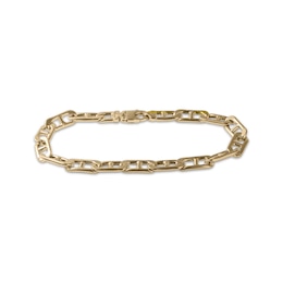 Mariner Chain Bracelet 7mm Hollow 10K Yellow Gold 8.5&quot;