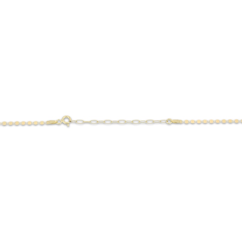 Main Image 3 of Solid Valentino Mirror Chain Necklace 2.2mm 14K Yellow Gold 20&quot;