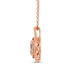 Thumbnail Image 1 of Le Vian Oval-Cut Morganite Arabesque Necklace 1/3 ct tw Diamonds 14K Strawberry Gold 19"