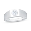 Thumbnail Image 0 of Men's Lab-Created Diamonds by KAY Round-Cut Solitaire Wedding Band 1 ct tw 14K White Gold (F/SI2)