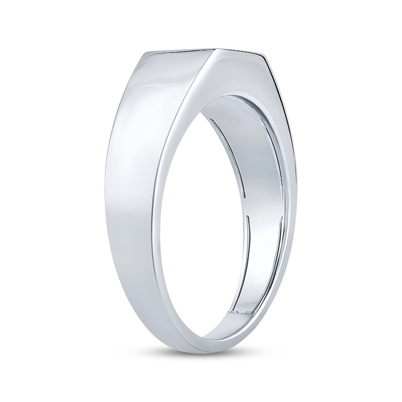 Men's Lab-Created Diamonds by KAY Round-Cut Solitaire Wedding Band 1 ct tw 14K White Gold (F/SI2)