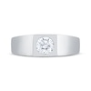 Thumbnail Image 2 of Men's Lab-Created Diamonds by KAY Round-Cut Solitaire Wedding Band 1 ct tw 14K White Gold (F/SI2)